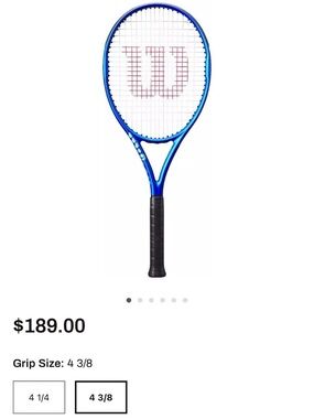 Wilson Blue Tennis Racket with Black Grip
